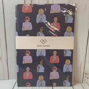 She Paper Boss Lady Luxury Gift Wrap RBG Martha Stewart 2 Sheets 19.5x27 New‎